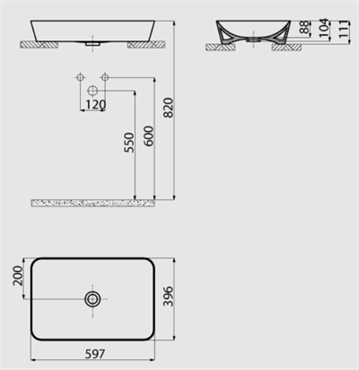 Creavit Ultra Tezgah Üstü Lavabo
