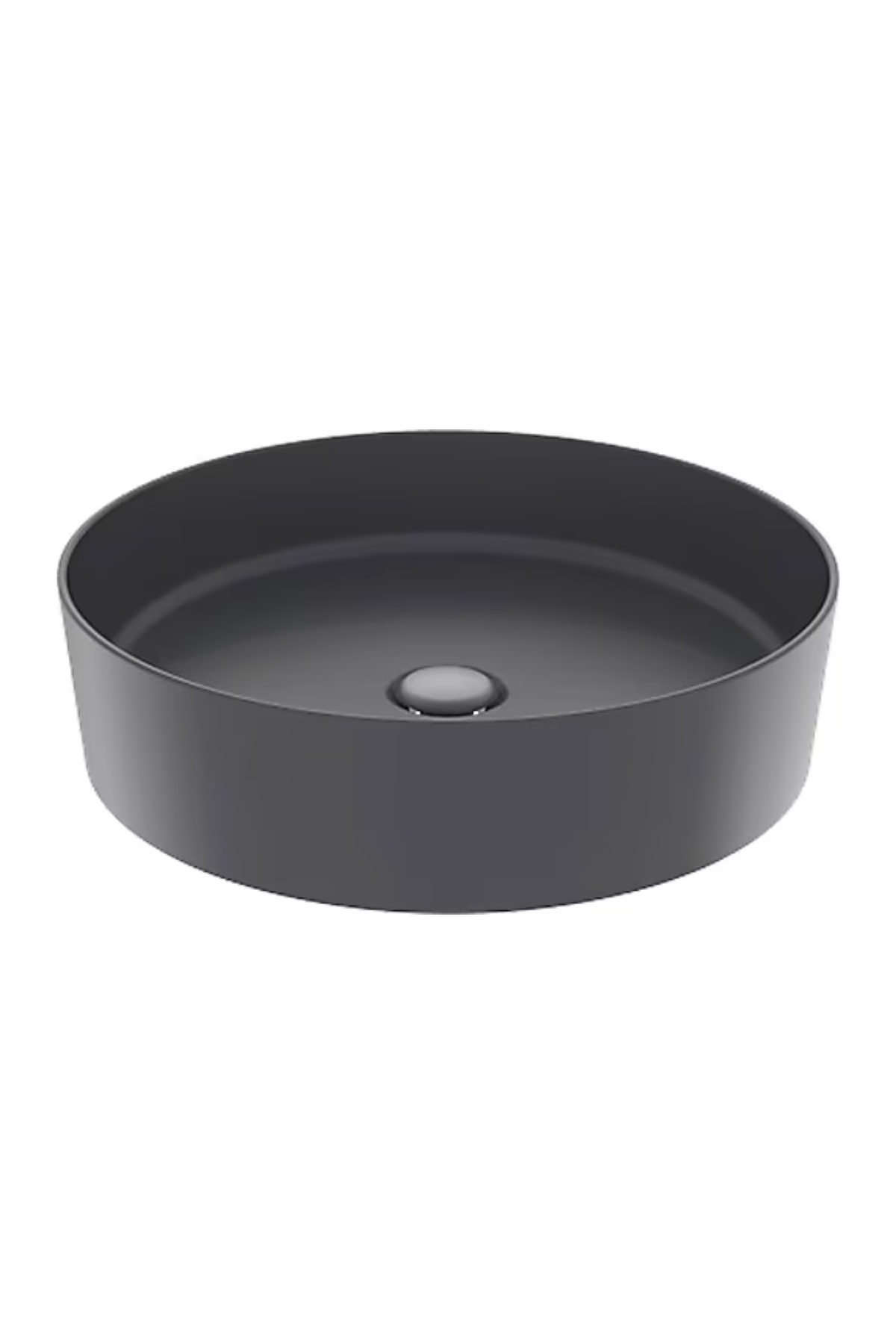 Creavit Loop Yuvarlak Çanak Lavabo, 45 cm Kömür Siyah