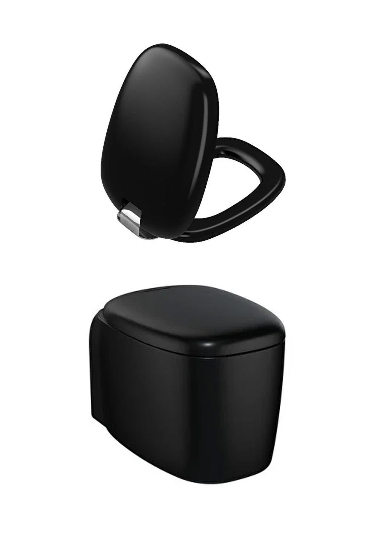 Vitra Plural Rim-Ex Asma Klozet Mat Siyah + Kapak