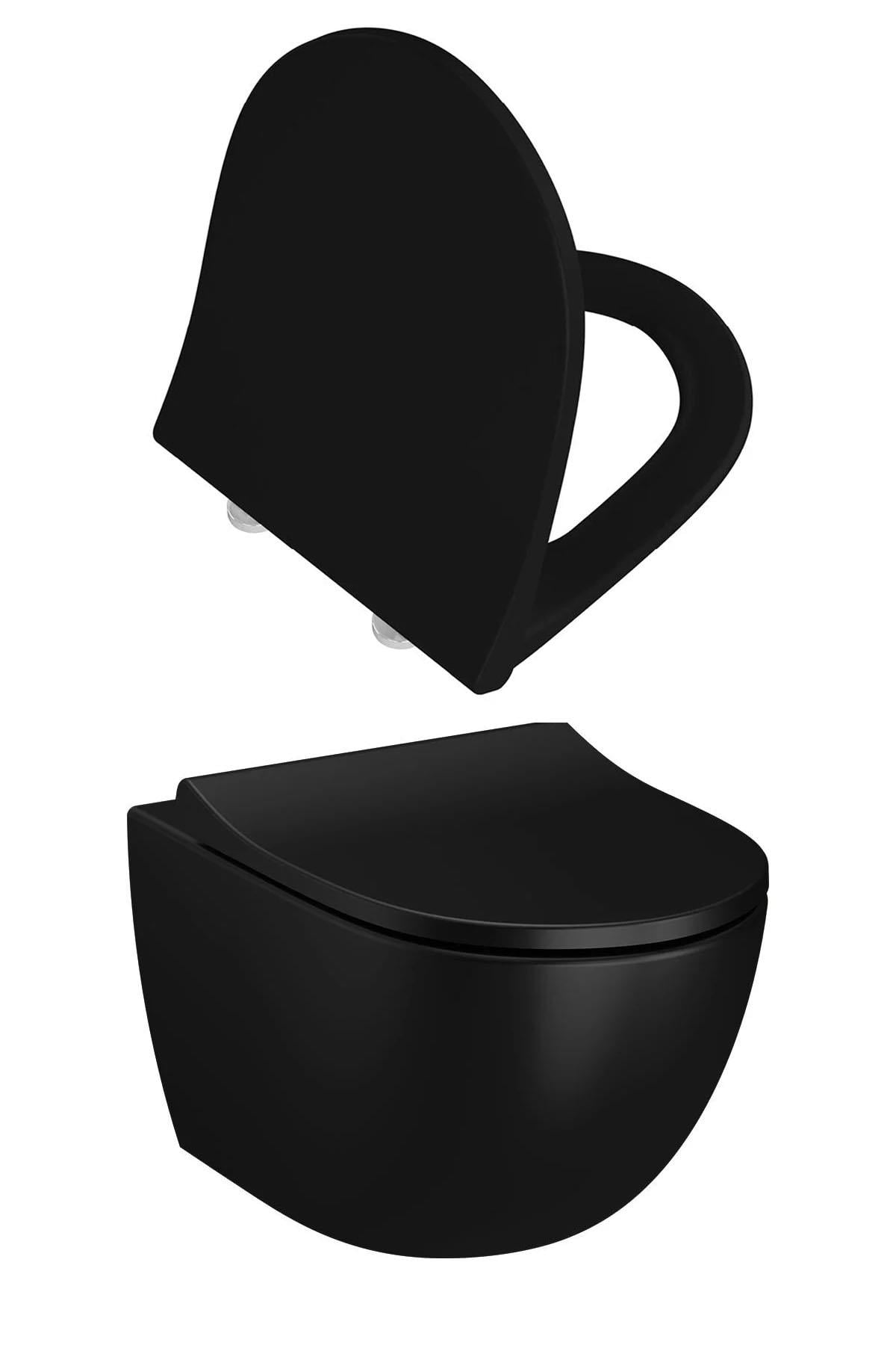 Vitra Sento Rimex Asma Klozet Mat Siyah + Kapak