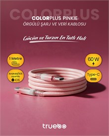 ColorPlus Pinkie Şarj ve Veri Kablosu 60w
