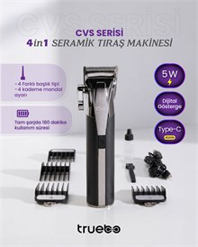 CVS  Serisi Seramik Sıfır Temizleme Saç Sakal Tıraş Makinesi