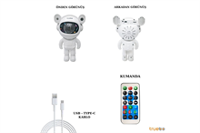 Truebo AstroLight Bluetooth Hoparlör Gece Lambası