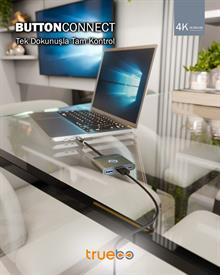 Truebo ButtonConnect 3in1 Aç/Kapa Tuşu HDMI Hub