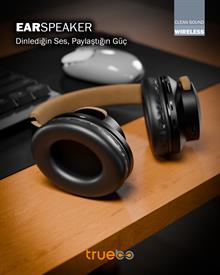 Truebo EarSpeaker Hoparlöre Dönüşebilen Kulak Üstü Bluetooth  Kulaklık 