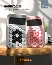 Truebo HoneyComb Pembe Renkli Hesap Makinesi