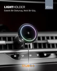Truebo LightHolder Magsafe Şarjlı RGB Araç Telefon Tutucu