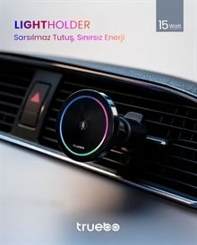 Truebo LightHolder Magsafe Şarjlı RGB Araç Telefon Tutucu