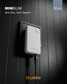Truebo MiniSlim 30W Hızlı Şarj Adaptörü