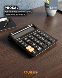 Truebo ProCal Profesyonel Siyah Hesap Makinesi 