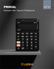 Truebo ProCal Profesyonel Siyah Hesap Makinesi 