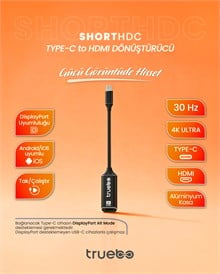 Truebo ShortHDC USB-C to HDMI Dönüştürücü