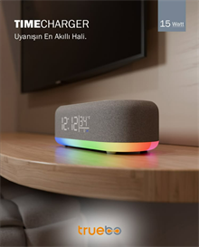 Truebo TimeCharger Hoparlör Şarjlı Işıklı Alarm Saat