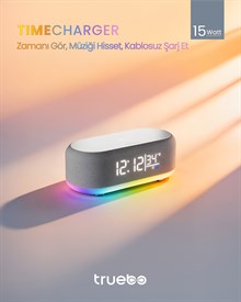 Truebo TimeCharger Hoparlör Şarjlı Işıklı Alarm Saat