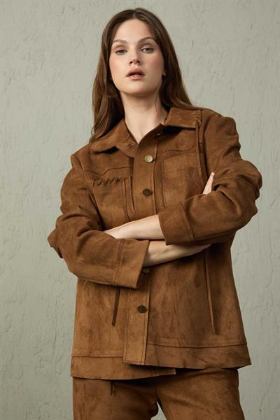 SÜET GÖRÜNÜMLÜ CEKET