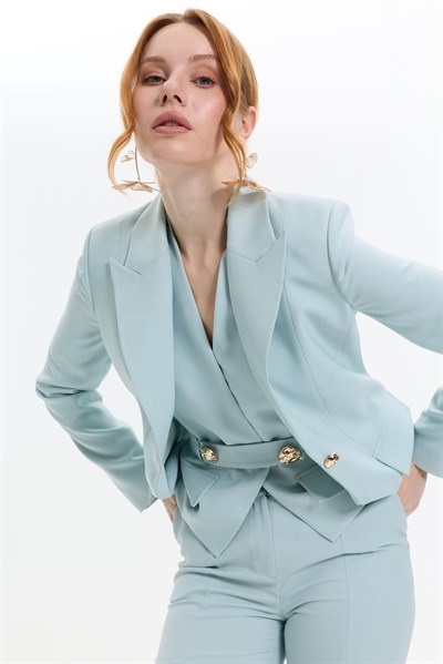 KATLI YAKA MİNT BLAZER