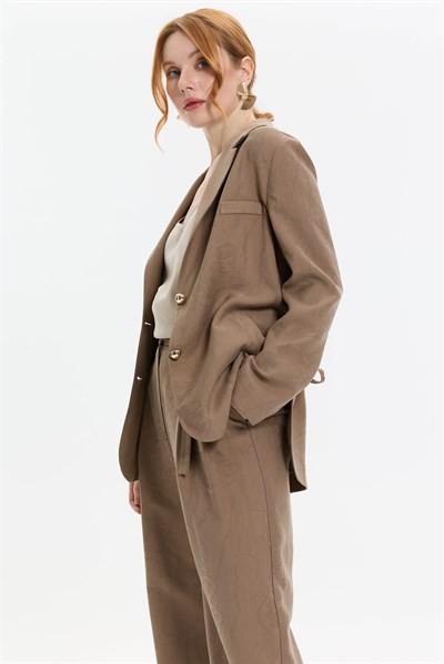 KUŞAK DETAYLI JAKAR BLAZER
