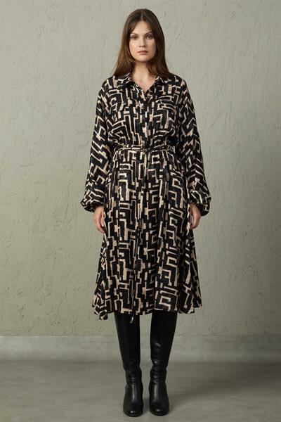 TÜNEL KEMERLİ MİDİ ELBİSE