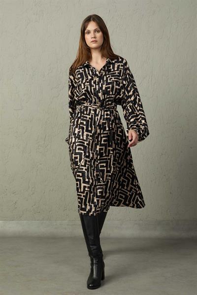 TÜNEL KEMERLİ MİDİ ELBİSE