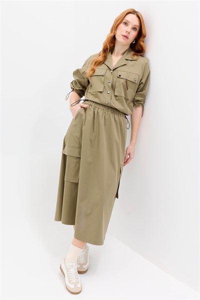 KARGO CEP DETAYLI HAKİ ETEK