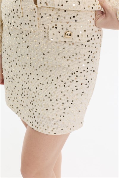 PAYET DETAYLI MİNİ ETEK