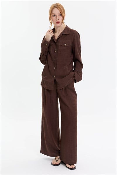 CEP DETAYLI VİSKON GÖMLEK