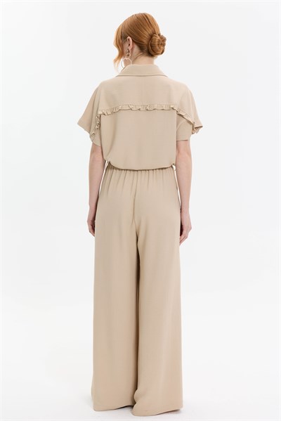 DÜĞME DETAYLI BOL PAÇA PANTOLON