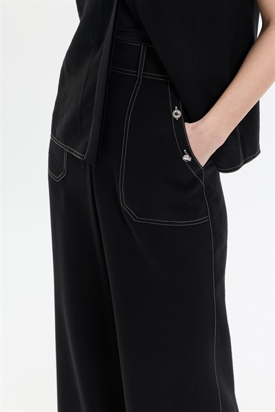 KONTRAST DİKİŞLİ RELAXED FIT PANTOLON