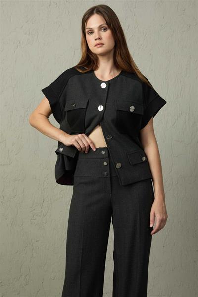 KUMAŞ KOMBİNLİ YELEK