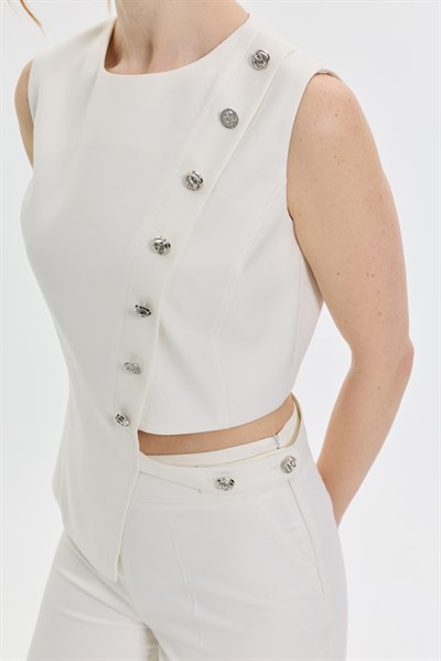 ASİMETRİK KESİMLİ BLUZ