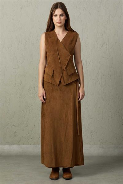 SÜET GÖRÜNÜMLÜ YELEK