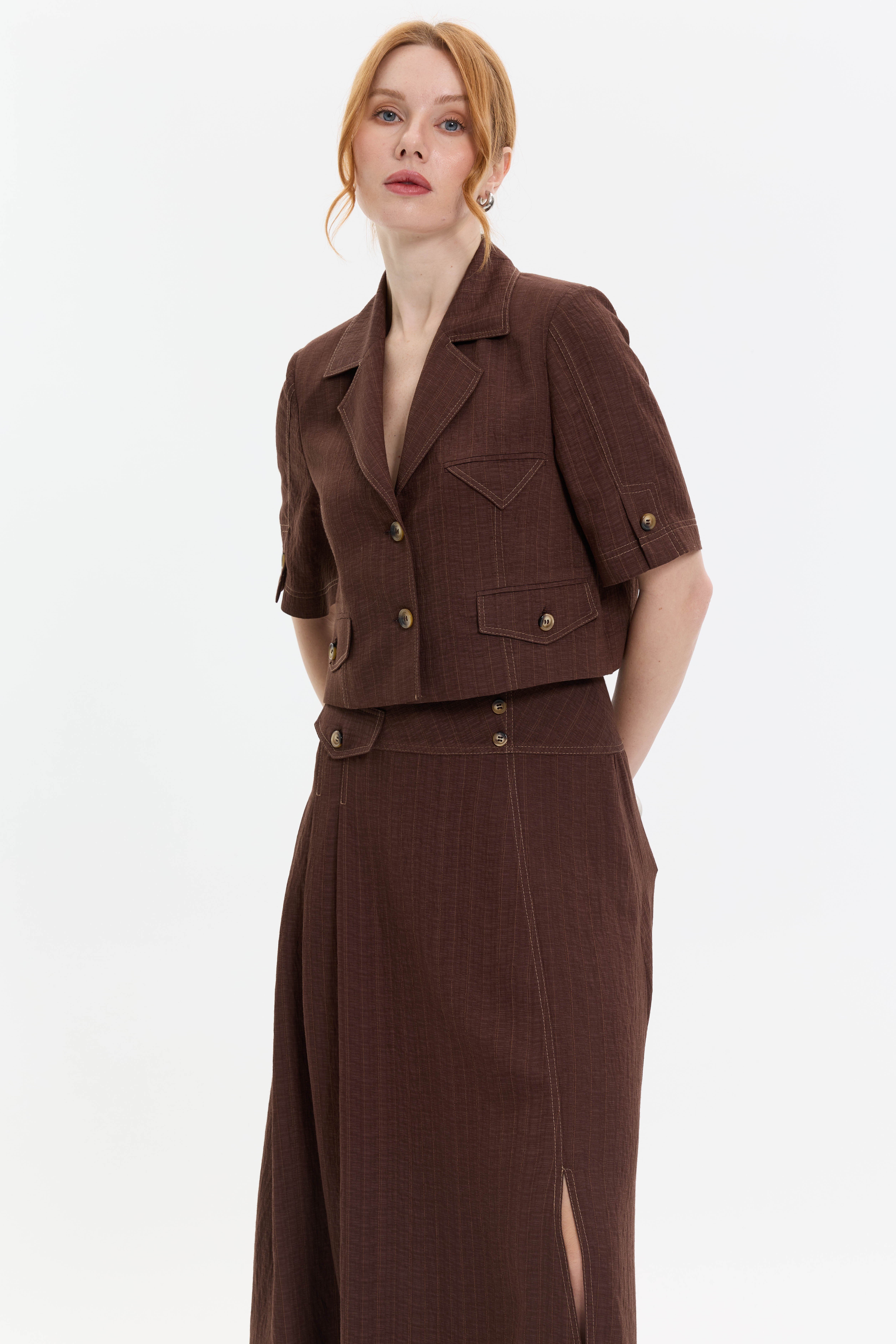 MEZZURA CEKET  KAHVE