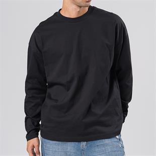 SİYAH UZUN KOLLU OVERSİZE T-SHİRT