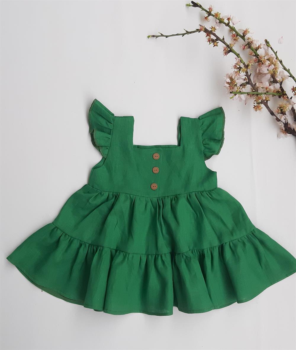 Kız Bebek Çikolata Bohem Elbise