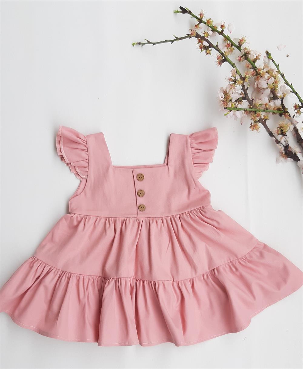 Kız Bebek Çikolata Bohem Elbise