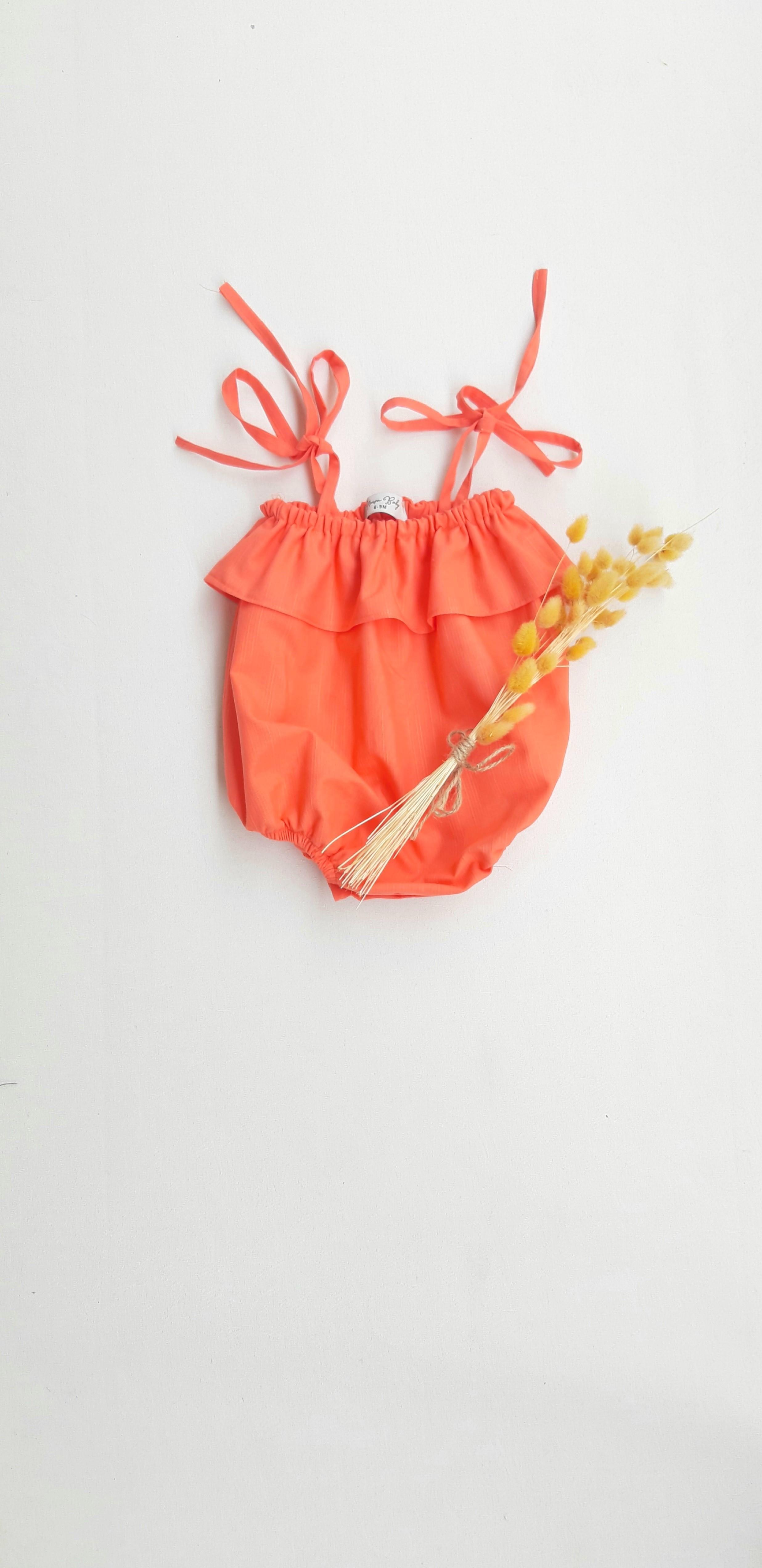 Kız Bebek Pembe Keten İp Askılı Şort