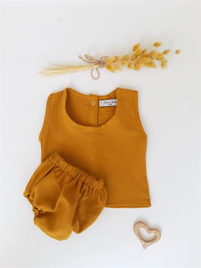 Hardal Müslin Şort Takım