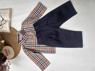 Krem Oduncu Gömlek ve Pantolon Takımı