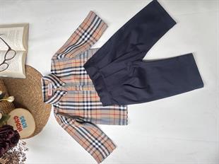 Krem Oduncu Gömlek ve Pantolon Takımı