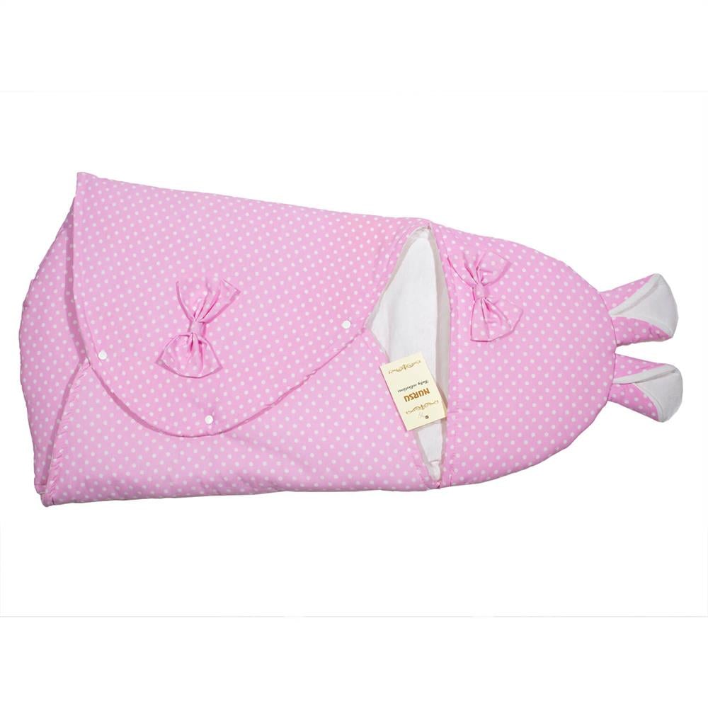 NursuBaby Pembe Puantiyeli Kundak Battaniye Modeli