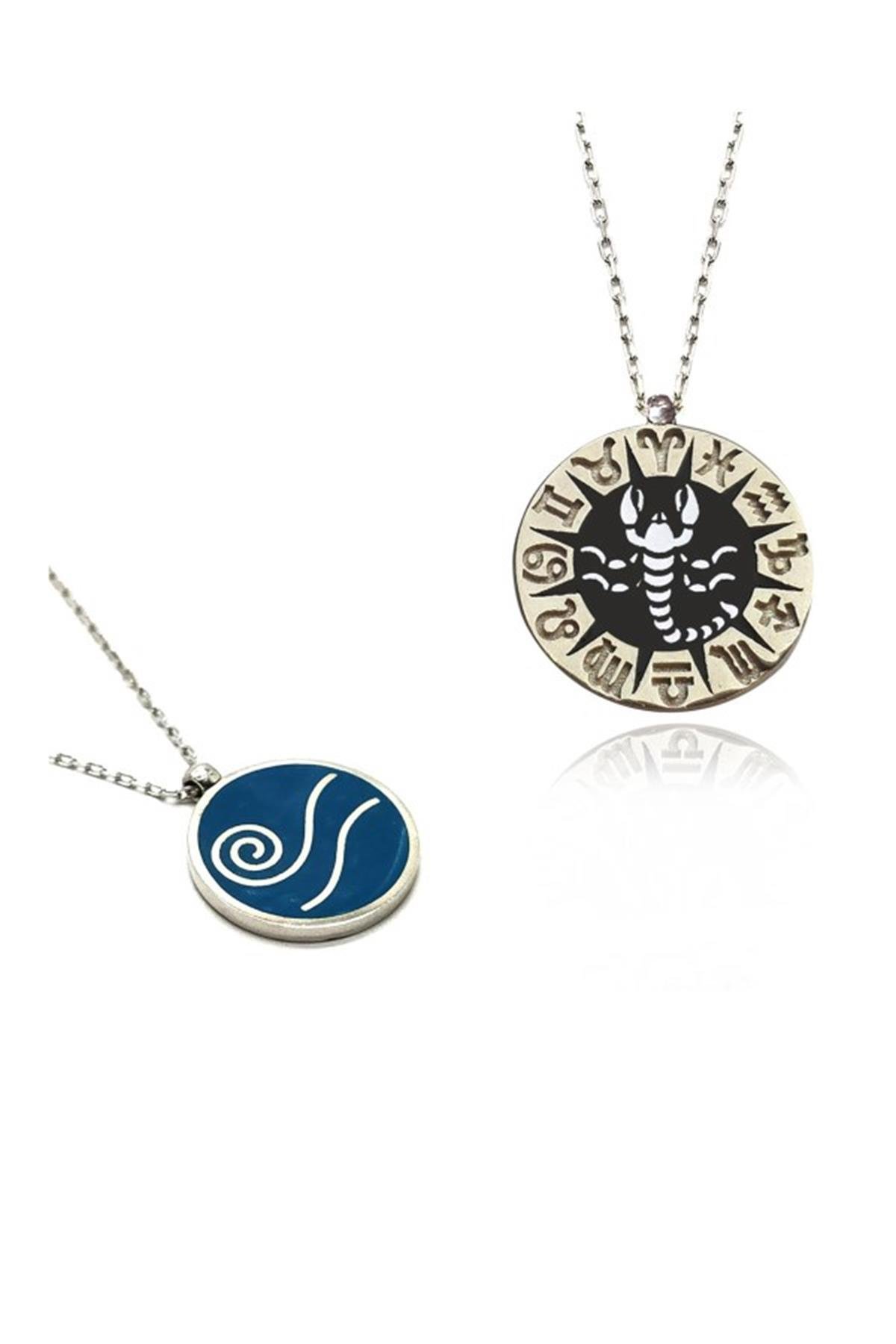 Akrep Burcu Gümüş Kolye (Burç Kolye)
