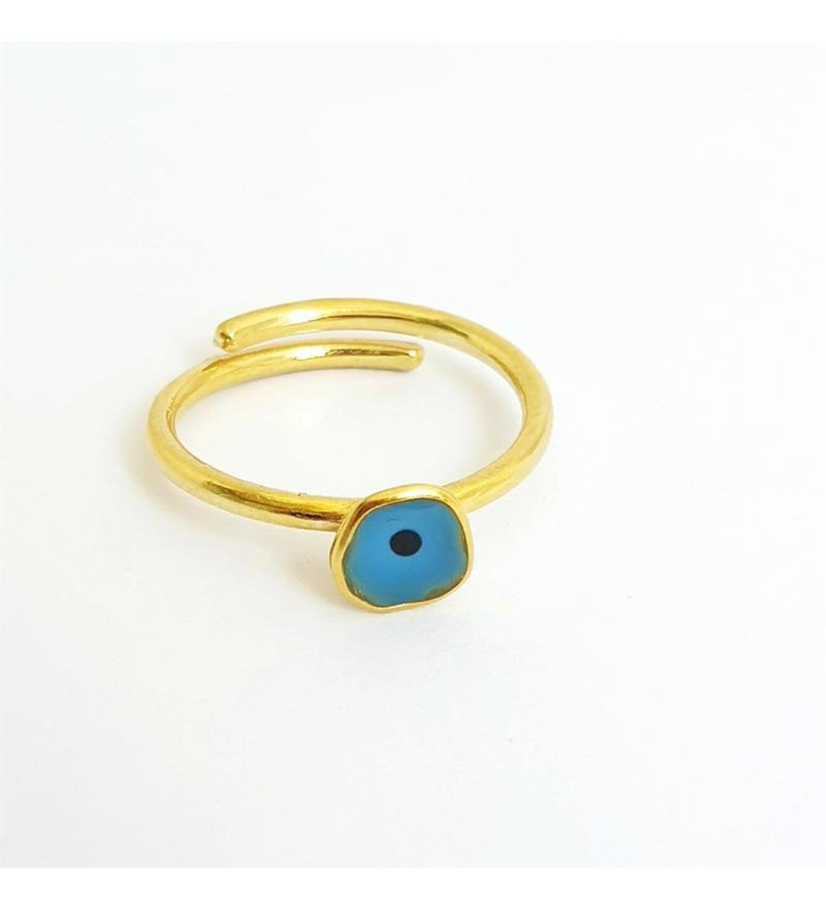 Gümüş Mineli Nazar Yüzük