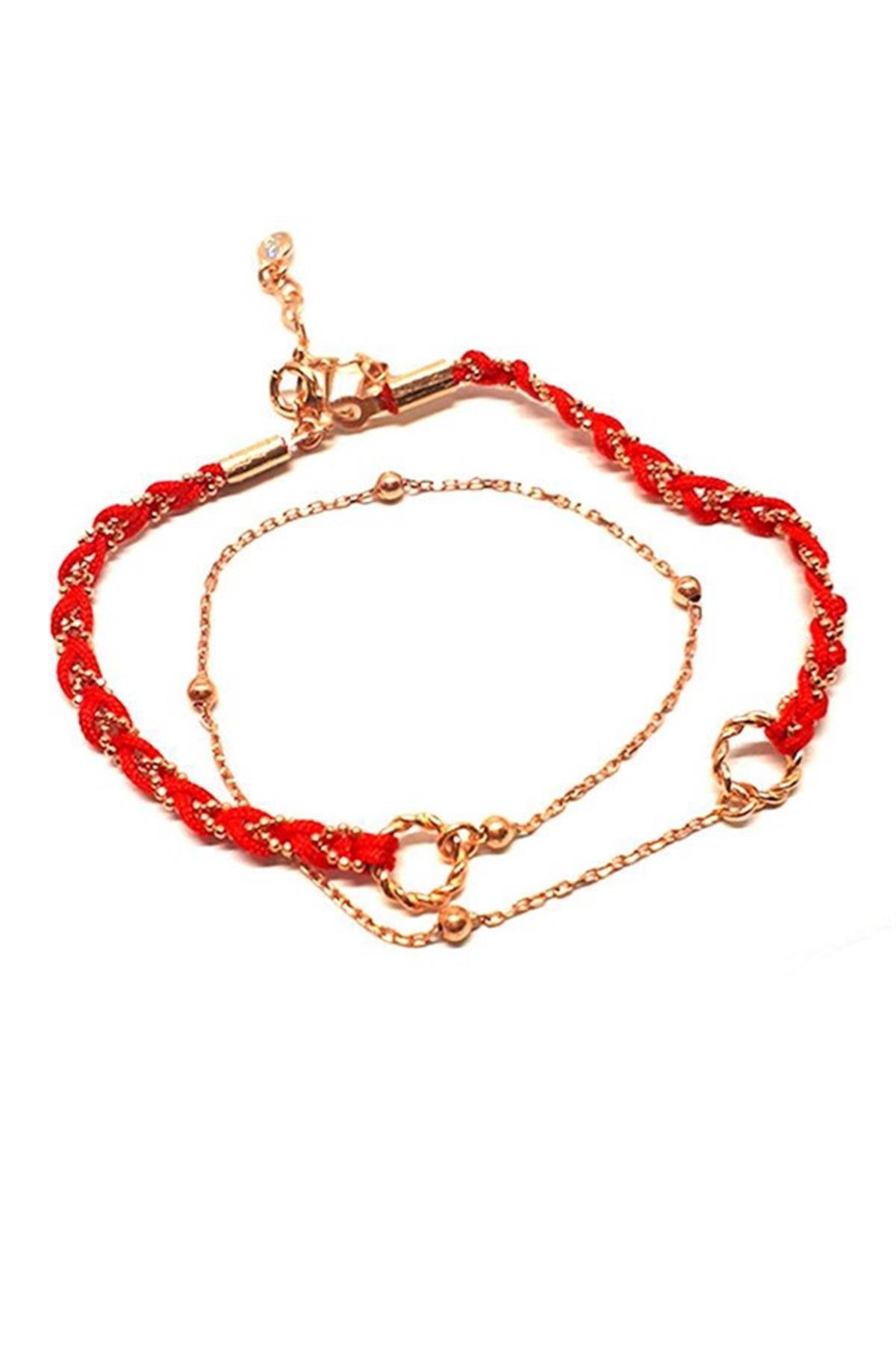 Örgü Zincir Gümüş Bileklik