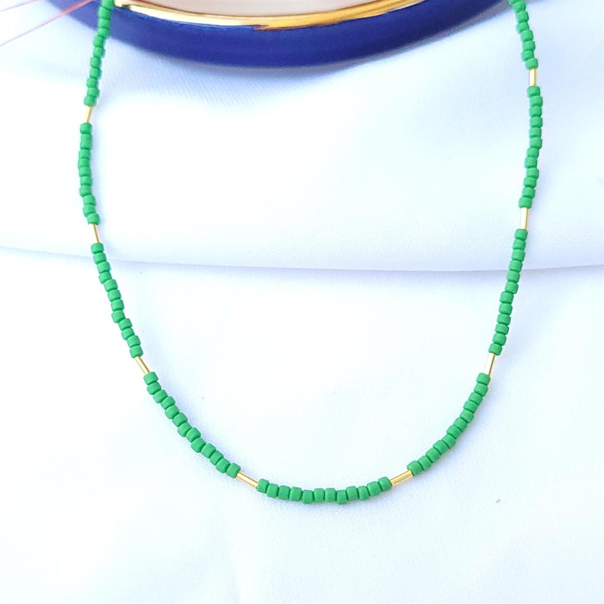 Yeşil Elişi Gümüş Kolye