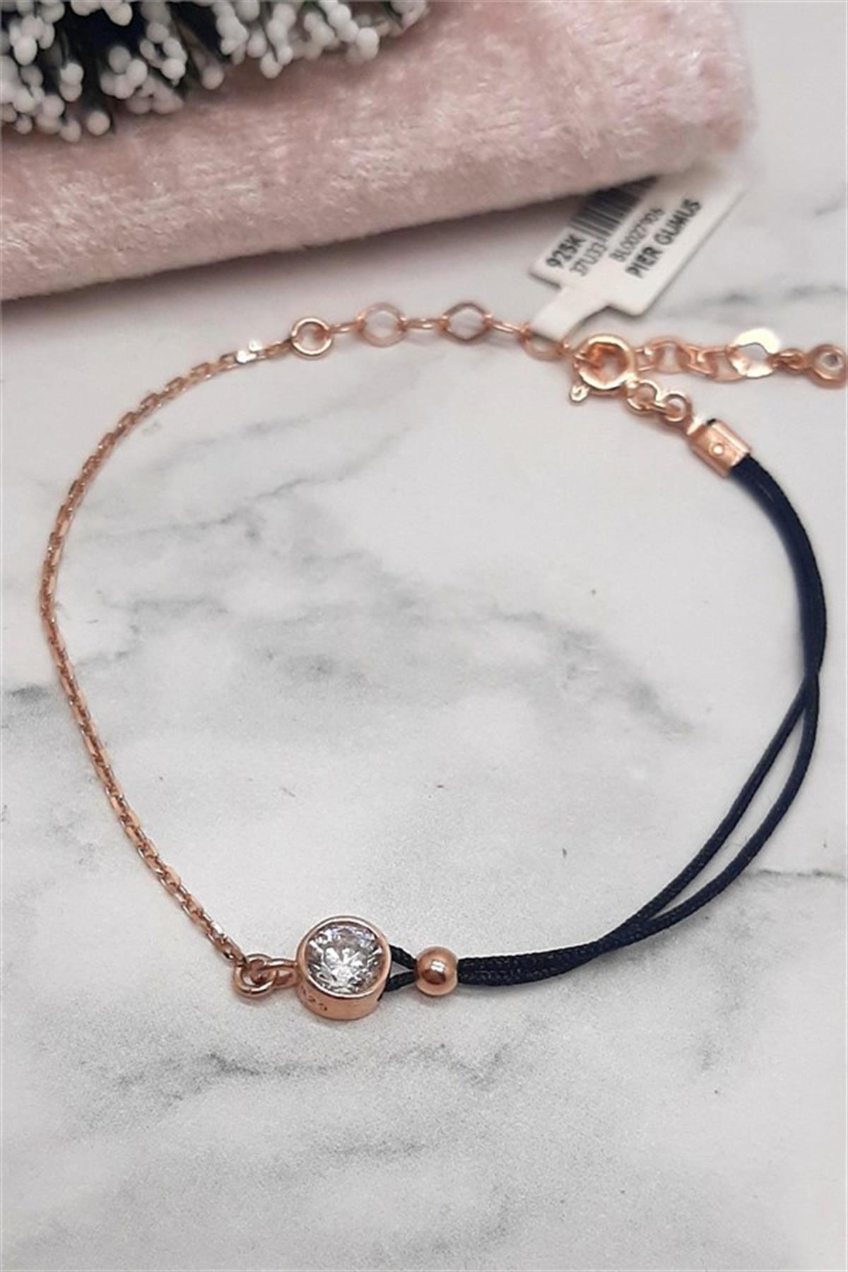 Zirkon Taşlı Gümüş Bileklik