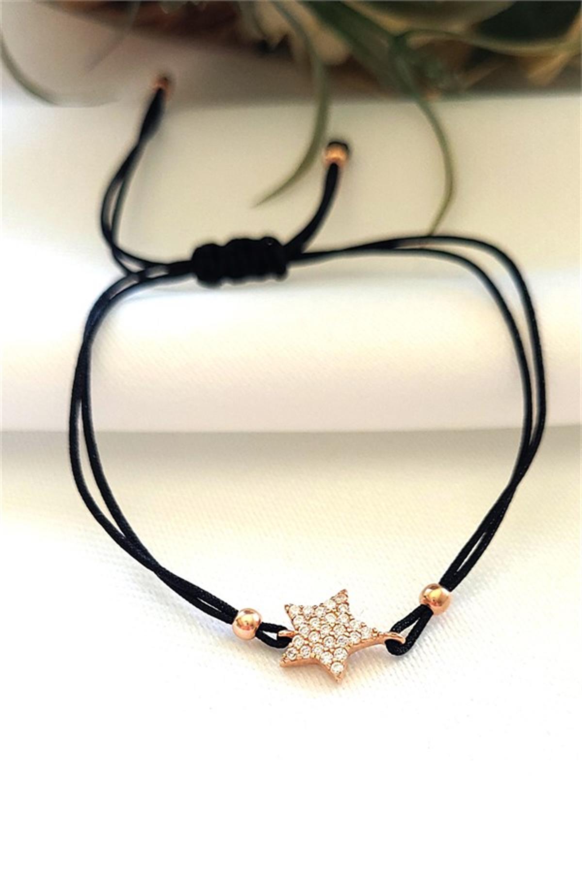 Zirkon Taşlı Yıldız Gümüş Bileklik