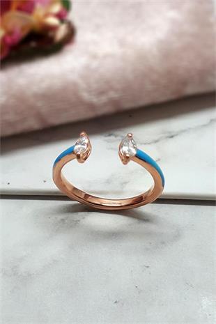 Mavi Mineli Gümüş Yüzük