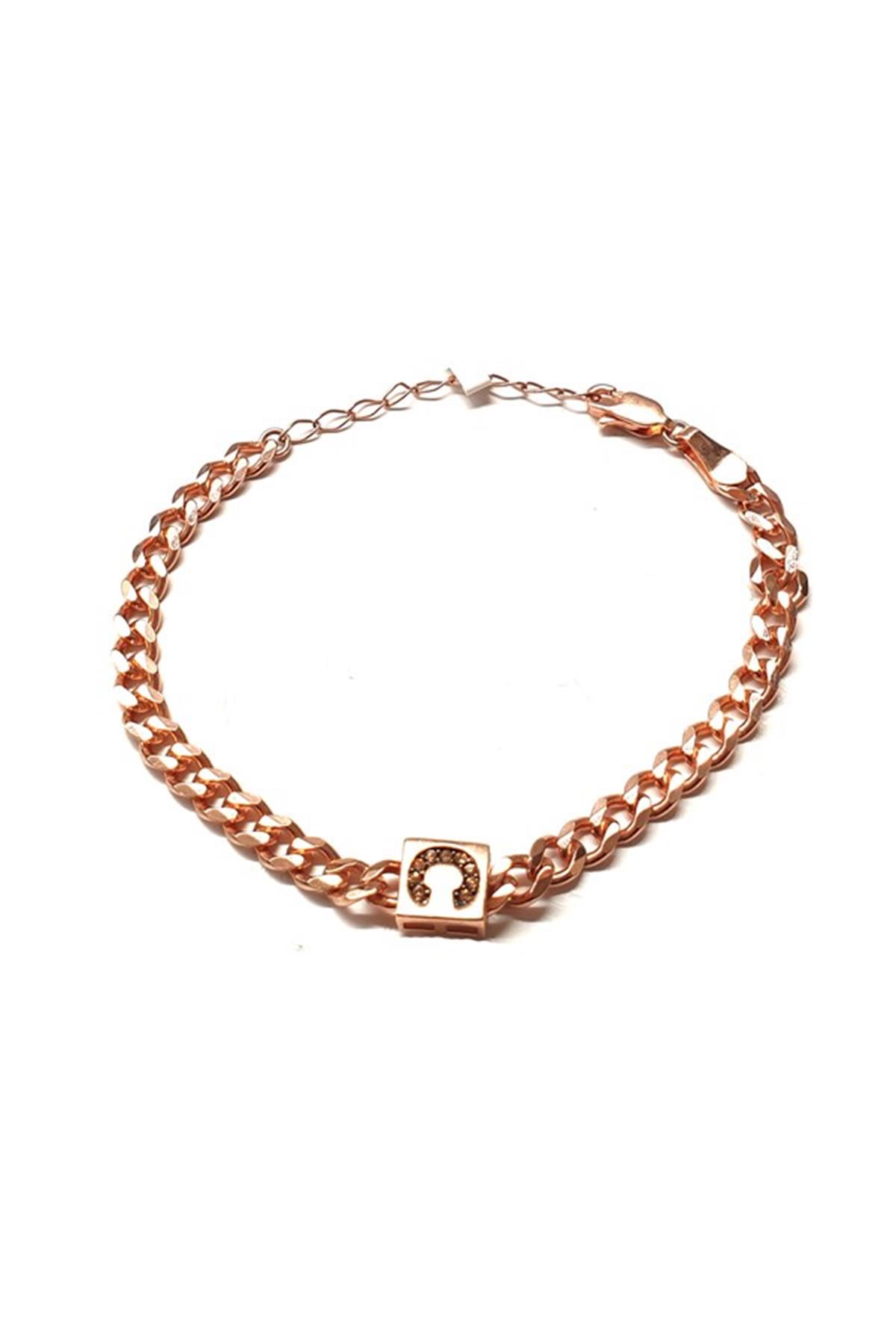 C Harf Gümüş Bileklik