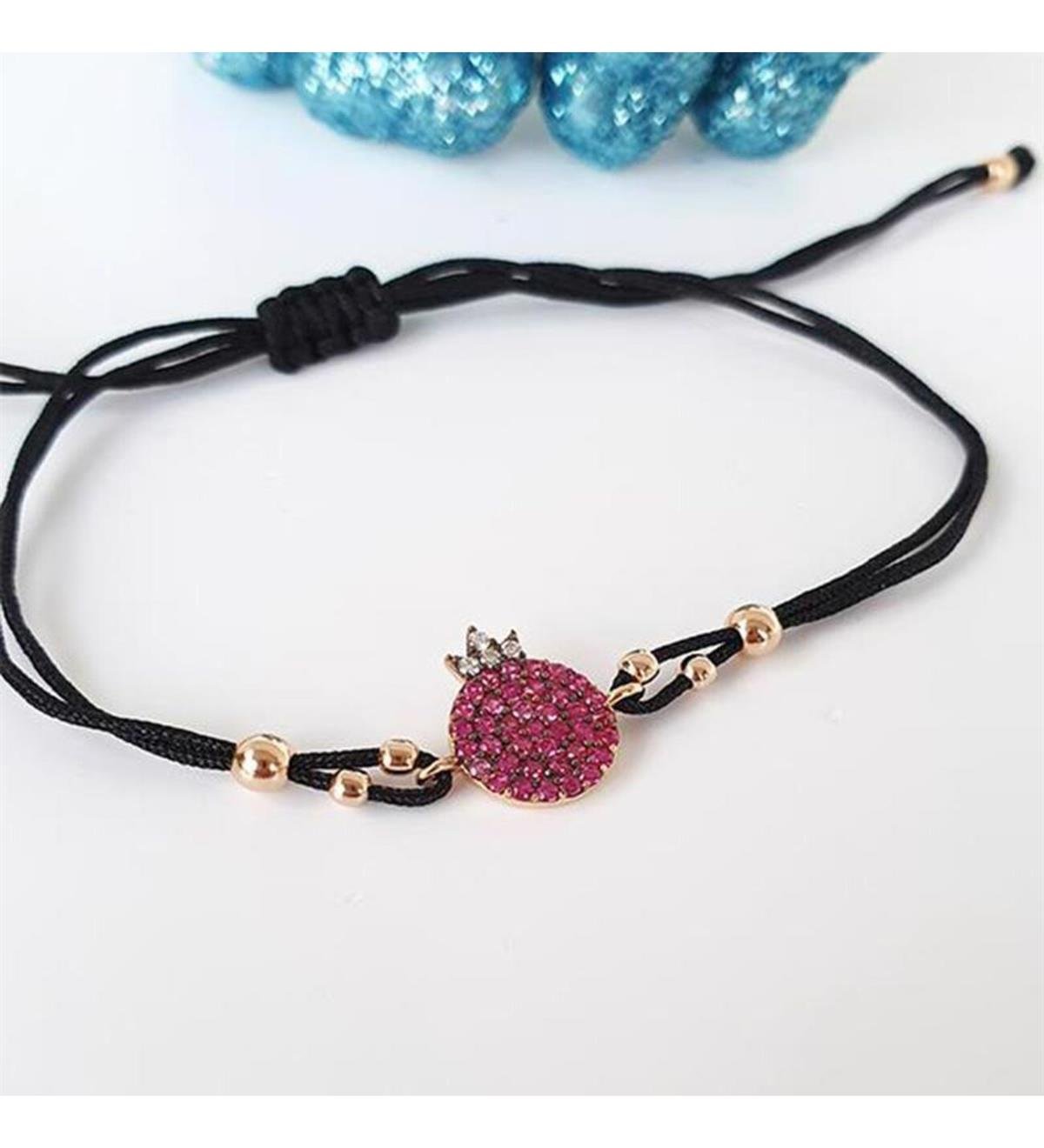 Gümüş İpli Nar Bileklik