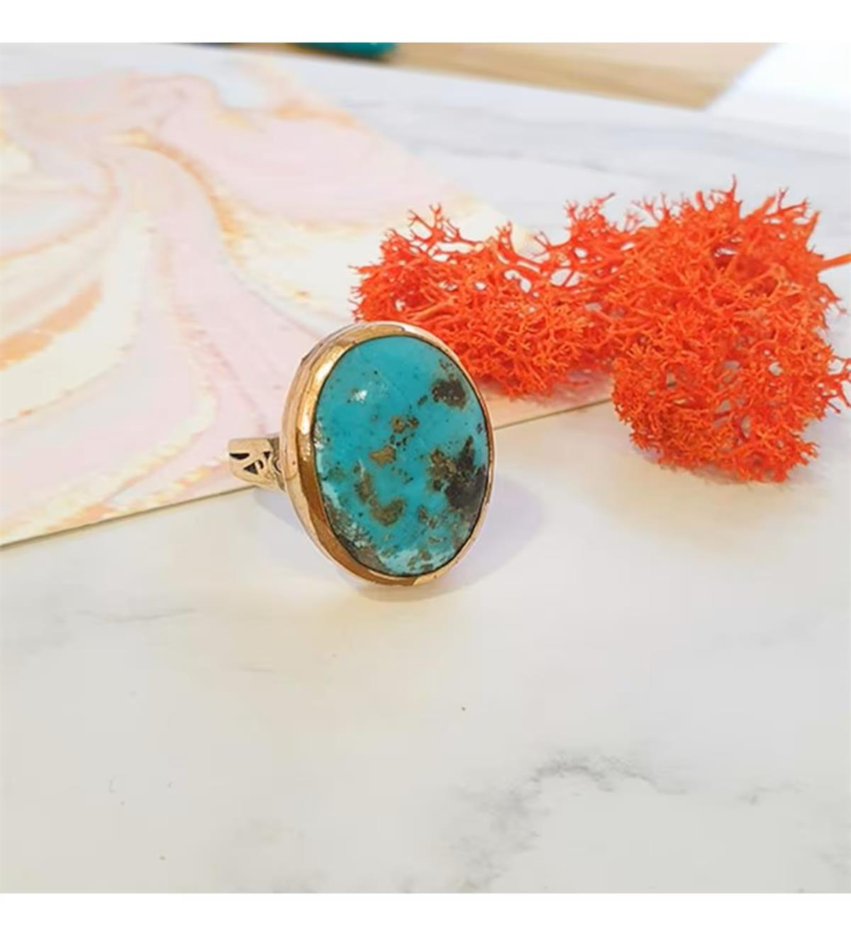 Turkuaz (Firuze) Gümüş Yüzük